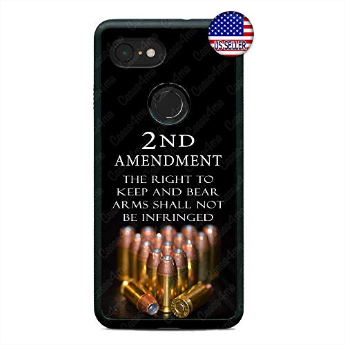 新品2nd Amendment Guns Bullets Liberty Slim Shockproof Hard Rubber Custom Case Cover for Google Pixel 3 3XL 2XL