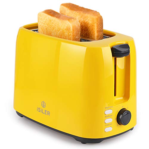 新品iSiLER 2 Slice Toaster 13 Inches Wide Slot Toaster with 7 Shade Settings and Double Side Baking Compact Bread Toast