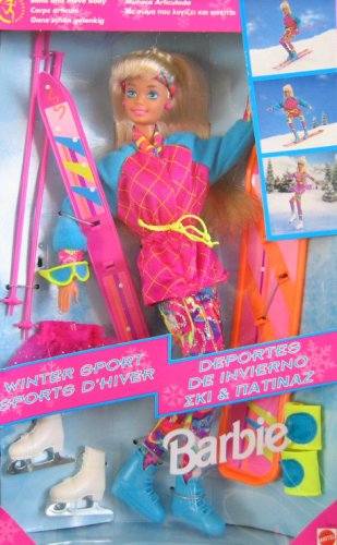 Winter Sport BARBIE Doll Set w Skis MORE 1994