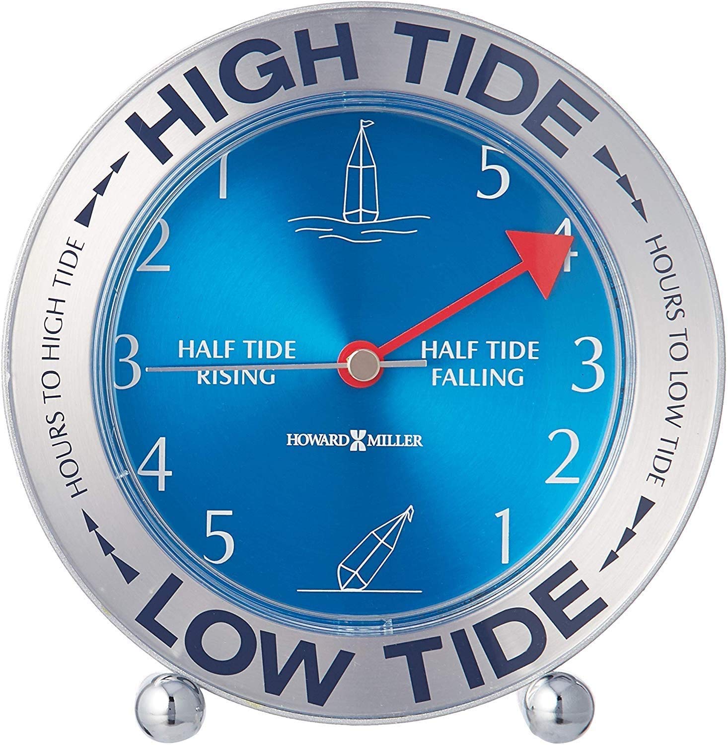 潮の流れをキャッチ645-527 Tide Mate III Weather Maritime Table Clock byタイドメーターDowneaster社