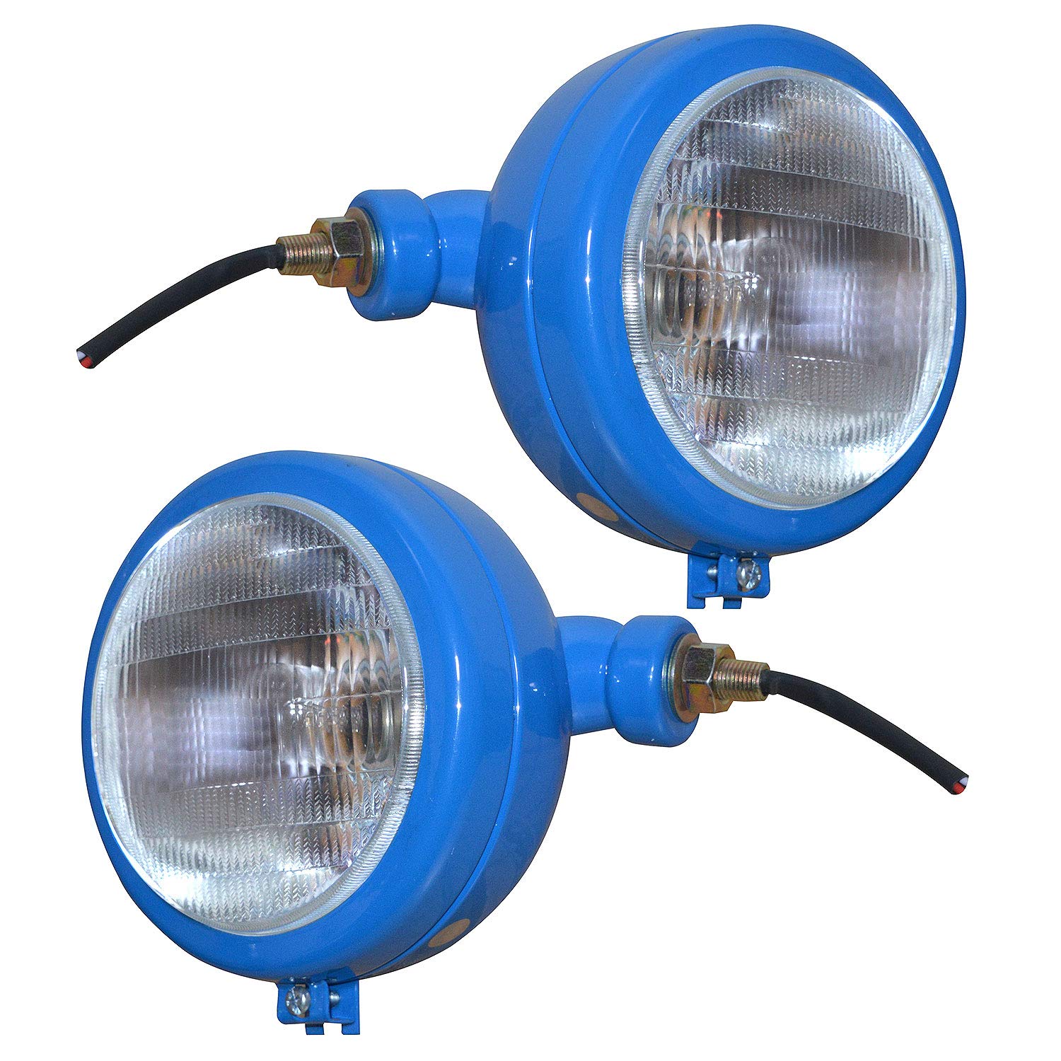 Bajato Light Blue Headlights Assemblies with 12v Bulbs Competitive for David Brown 700 800 900 1200 1400 Series Massey Ferg