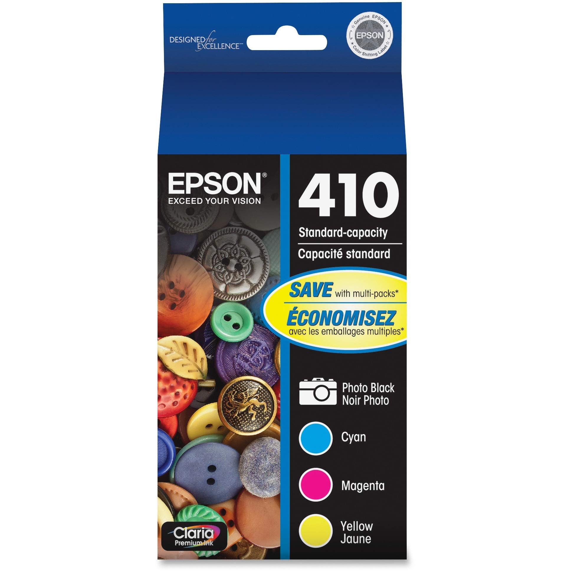 EPSON T410 Claria プレミアム - インク 標準容量 写真 ブラックカラー コンボパック T410520-S 一