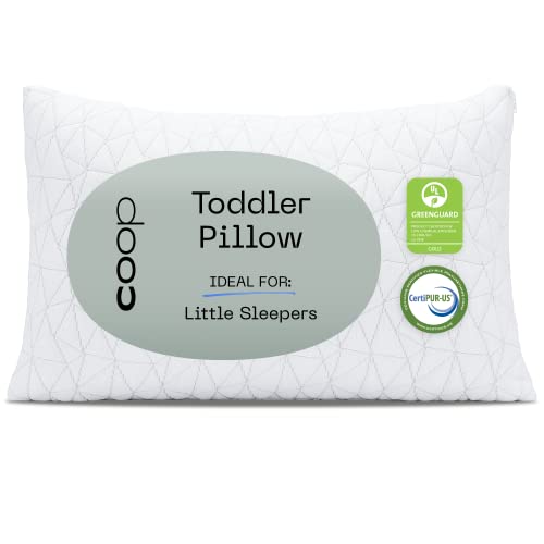 Coop Home Goods Shredded Memory Foam Toddler Pillow-14x19 - White by Coop Home Goods