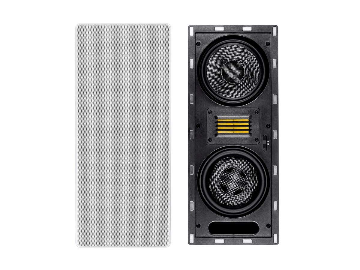 Monoprice Amber in-Wall Speaker 6.5-inch 3-Way Carbon Fiber Column with Ribbon Tweeter Each 141並行輸入