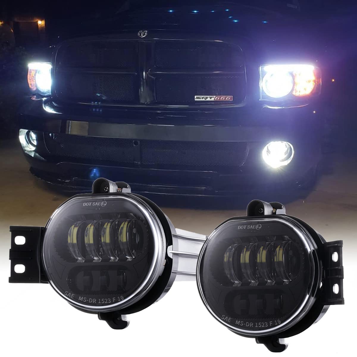 JOYSKY HD-AAA1 ZIHANGPS4 コントローラー ワイヤレス 最新 Z-OFFROAD 2pcs 63W LED Fog Lights Lamps Replacement for