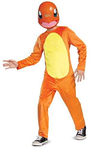 Pokemon Charmander Kids Costume Childrens Classic Character Outfit Child Size Medium 7-8 Orange