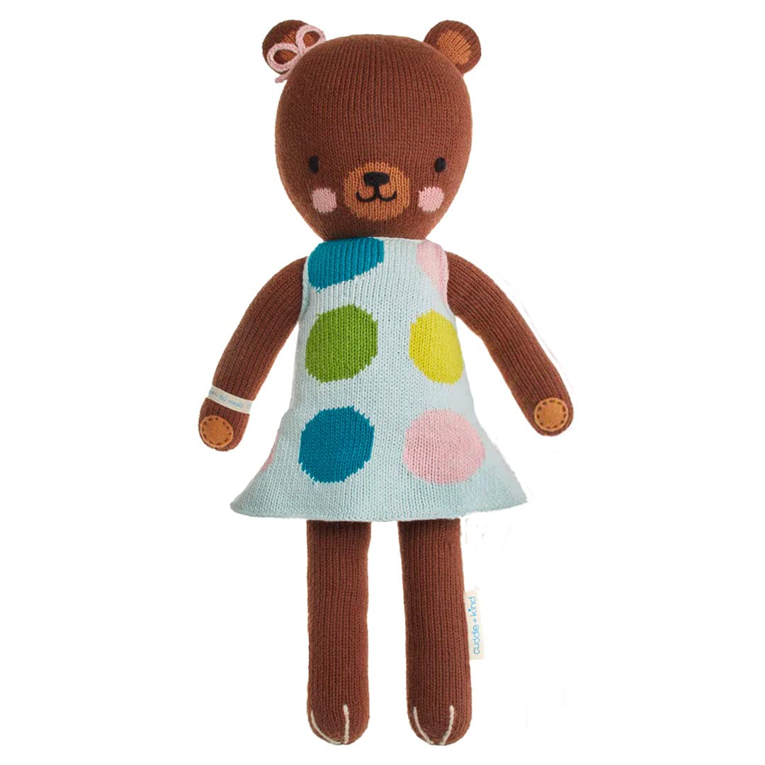 cuddle kind Ivy The Bear Little 13 Hand-Knit Doll 1 Doll 10 Meals Fair Trade Heirloom Quality Handcrafted in Peru