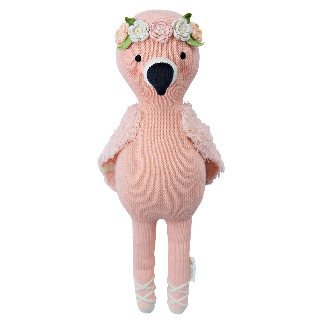 cuddle kind Penelope The Flamingo Little 13 Hand-Knit Doll 1 Doll 10 Meals Fair Trade Heirloom Quality Handcrafte