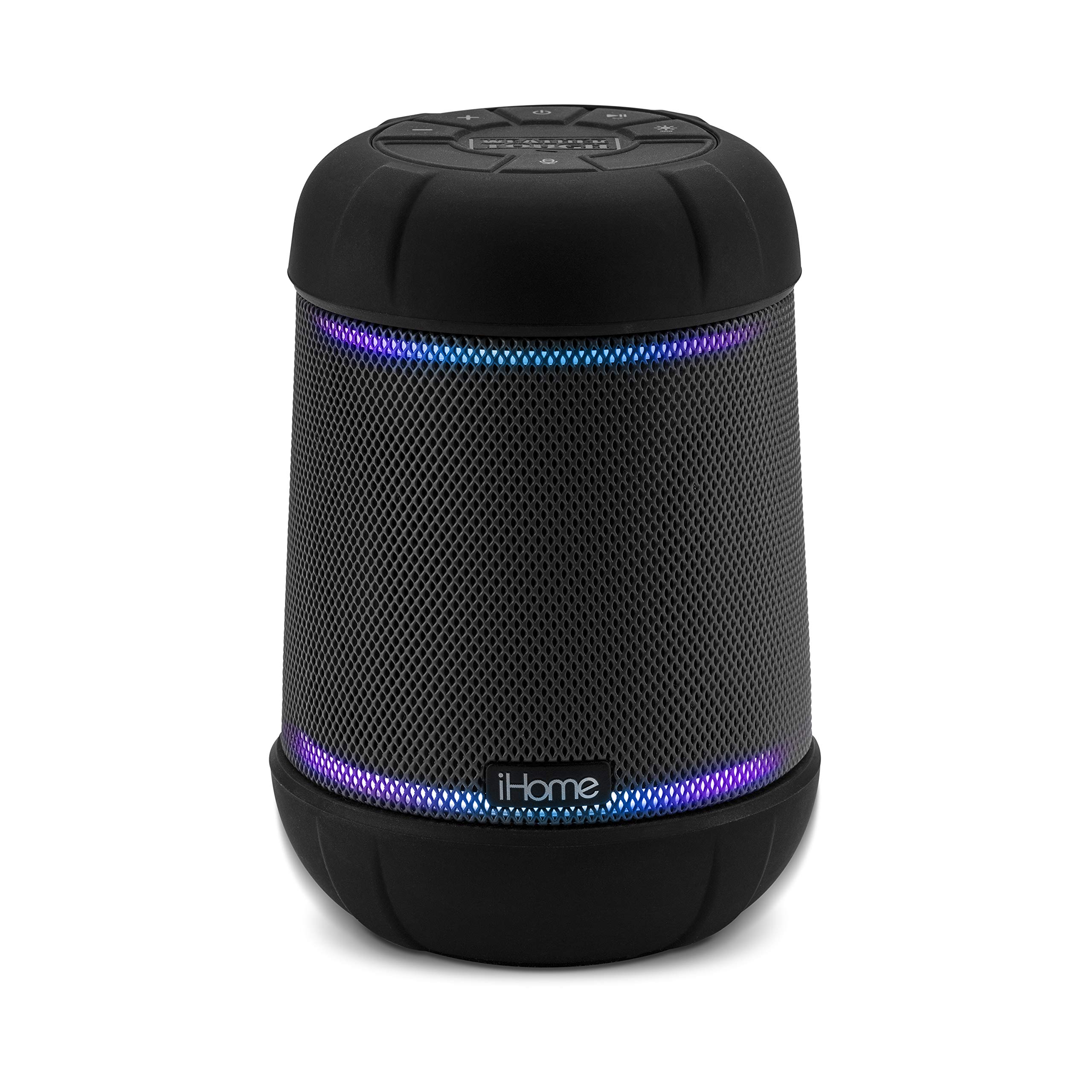 iHome iBT158 Smart Bluetooth Speaker - With Alexa Built-In and Color Changing LED Lights - Perfect Portable Audio Device for