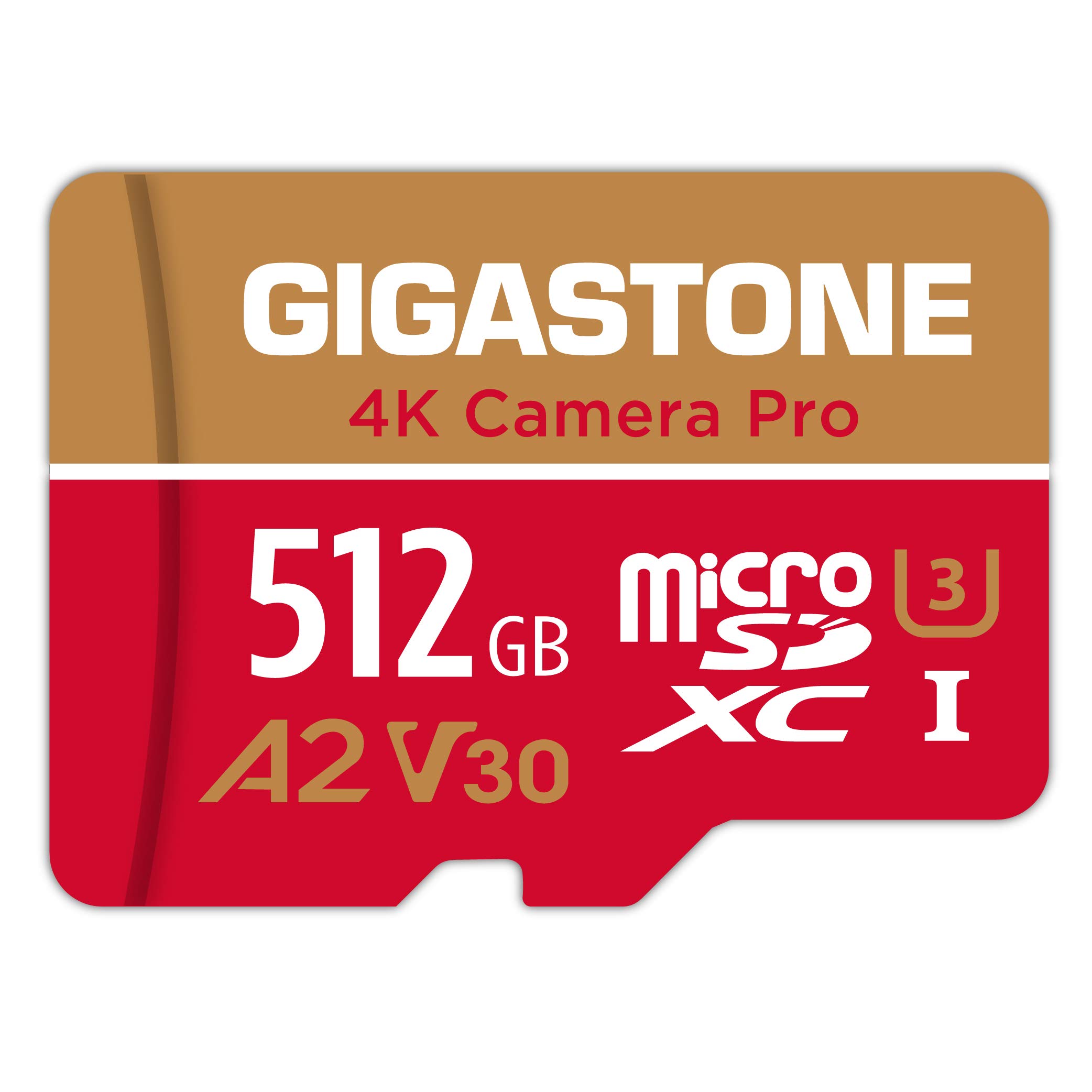 5年保証 Gigastone MicroSD 512GB 4K Ultra HD ビデオ録画 マイクロsdカード 512GB Gopro アクション