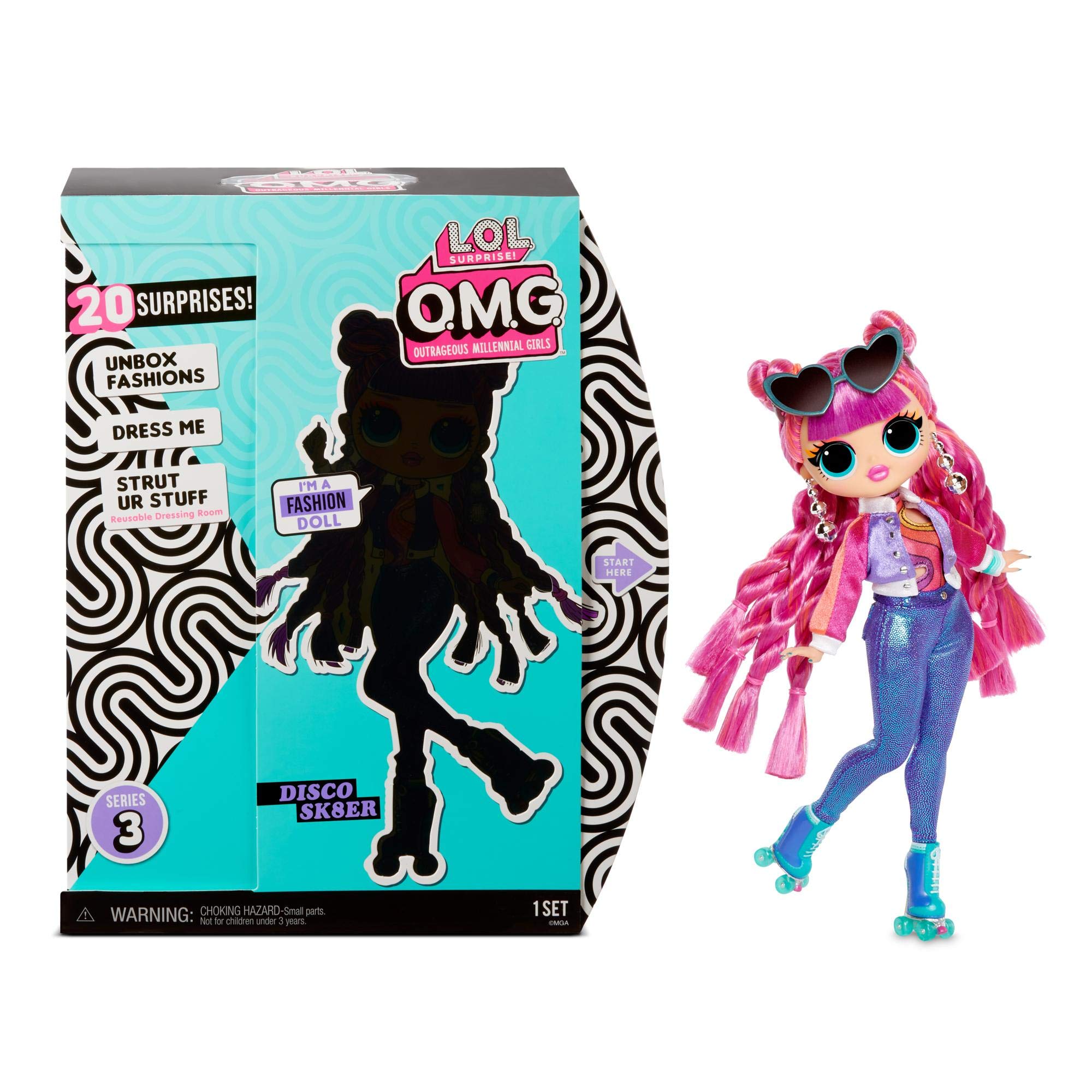 L.O.L. Surprise O.M.G. Series 3 Roller Chick Fashion Doll with 20 Surprises