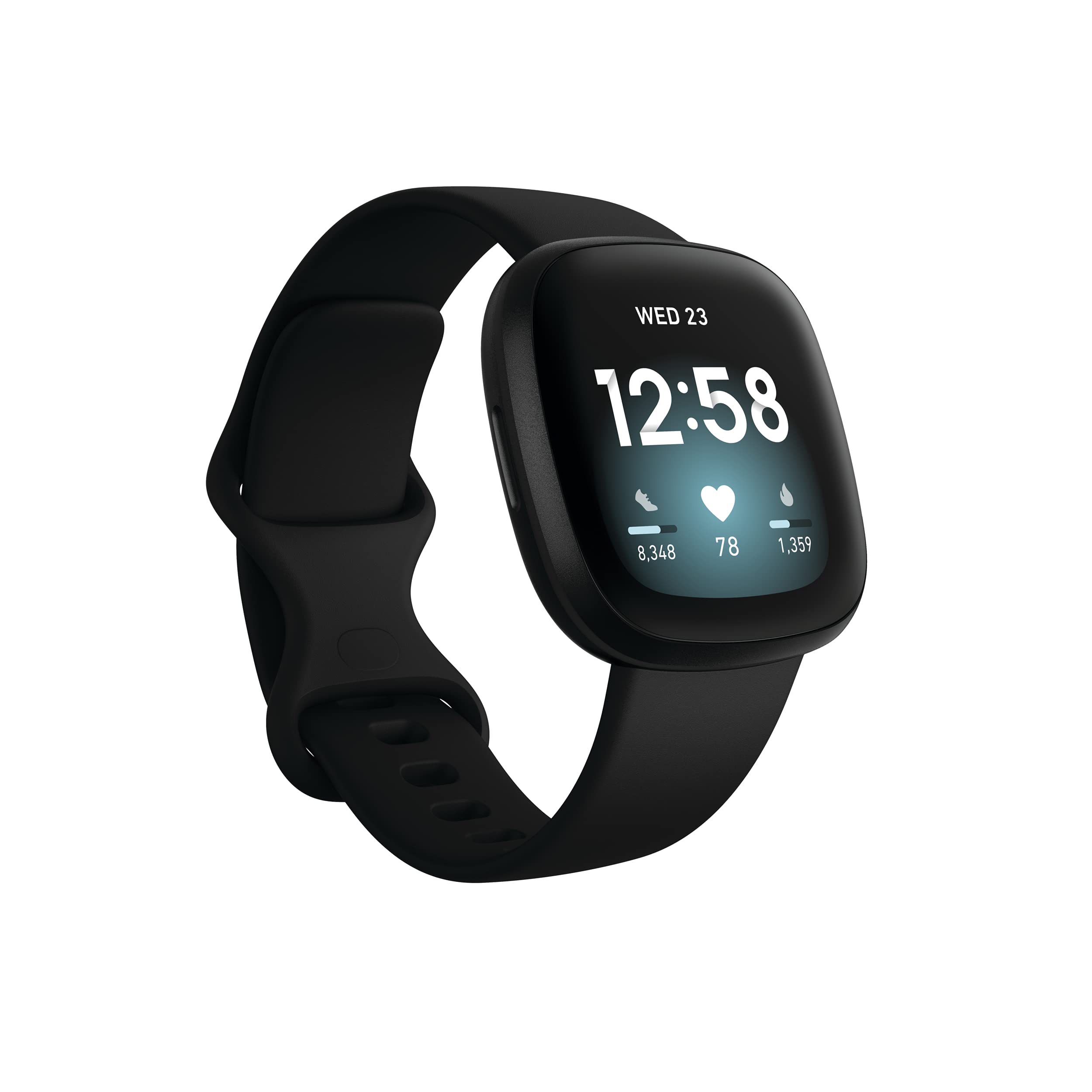 Fitbit Versa 3 Health Fitness Smartwatch with GPS 247 Heart Rate Alexa Built-in 6 Days Battery BlackBlack One Size