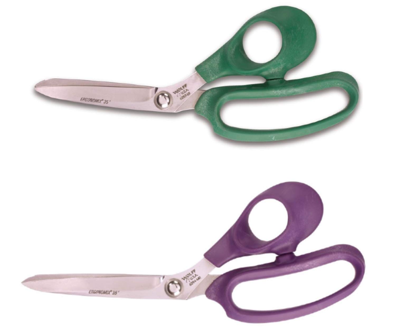 Wolff Ergonomix Shear Sets - Made in USA - High End Sturdy Scissors for Gift Wrapping Kitchen Poultry Fabric Sewing Ind