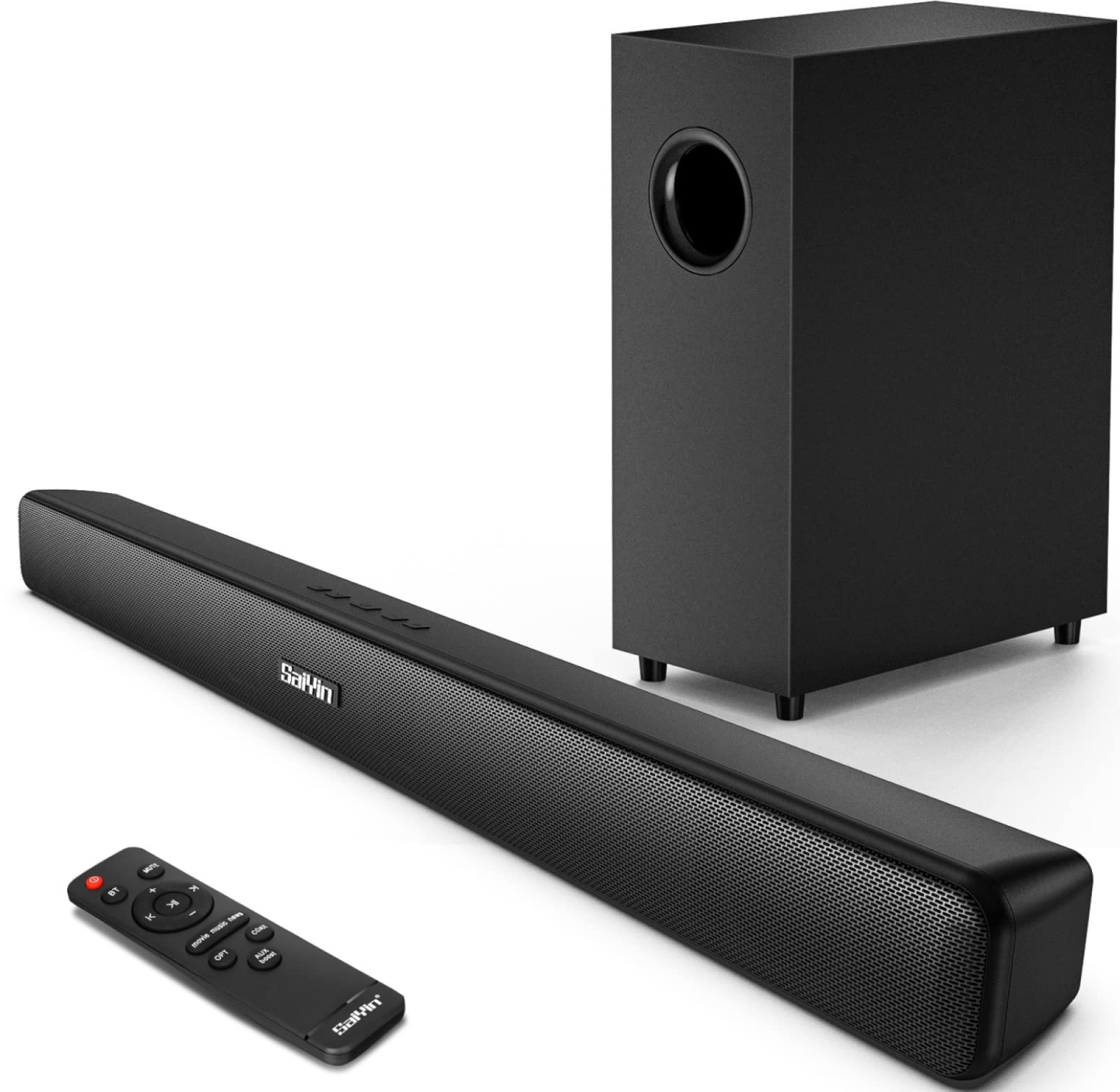 RIOWOIS Sound Bar Sound Bars for TV Soundbar Surround Sound System Home Theater Audio with Wireless Bluetooth 5.0 for PC G