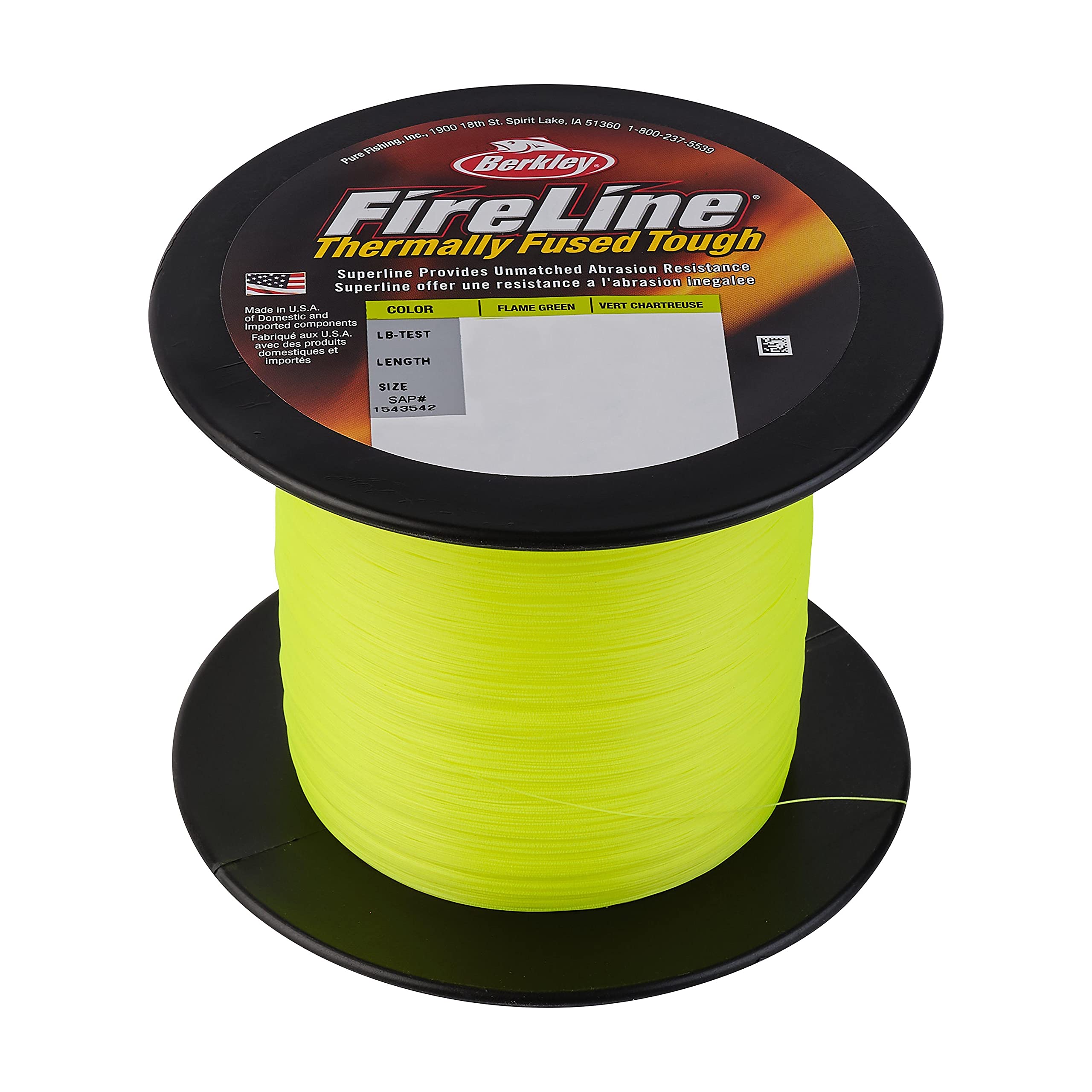 Berkley FireLine Superline Flame Green 14lb 6.3kg 1500yd 1371m Fishing Line Suitable for Freshwater Environments