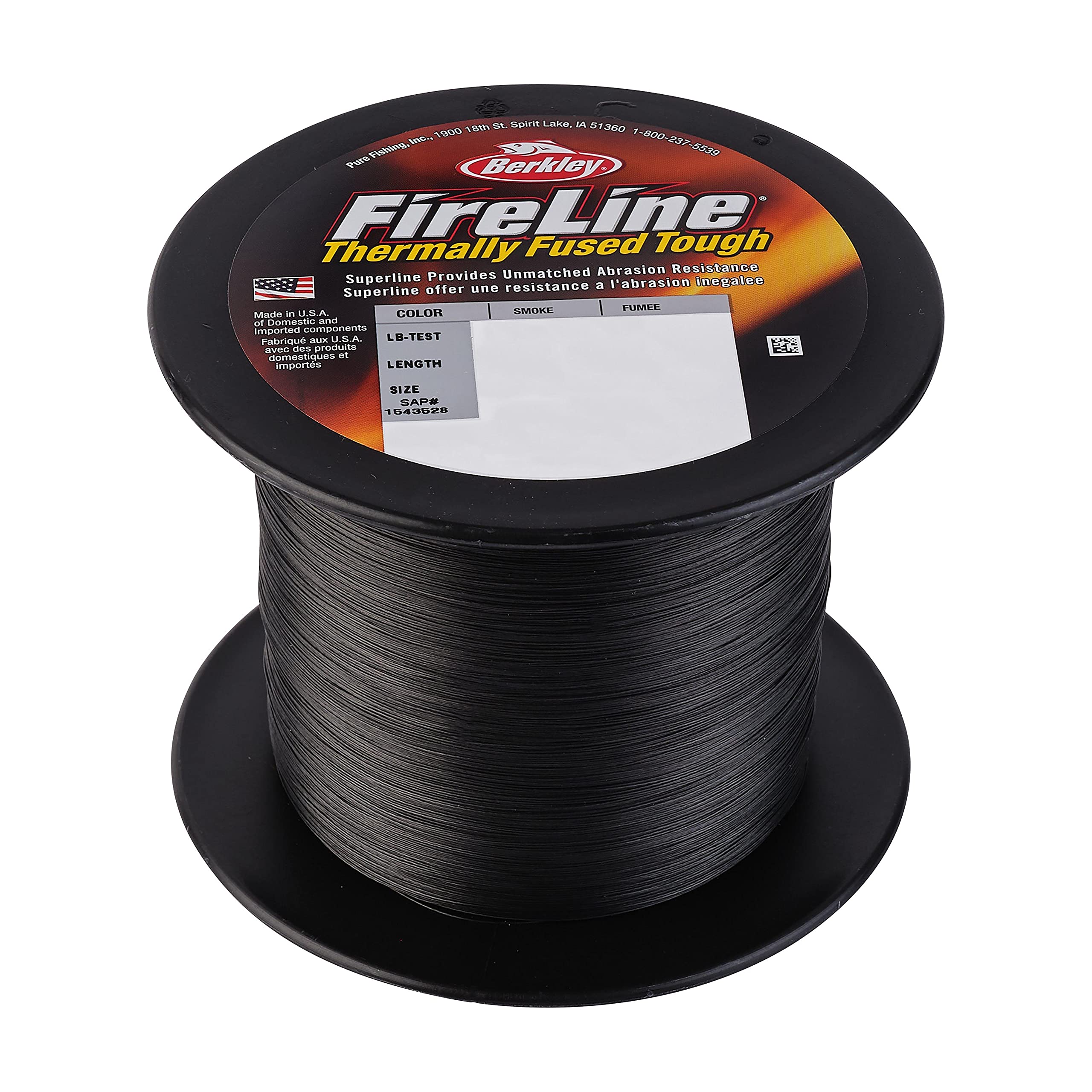 Berkley FireLine Superline Smoke 4lb 1.8kg 1500yd 1371m Fishing Line Suitable for Freshwater Environments