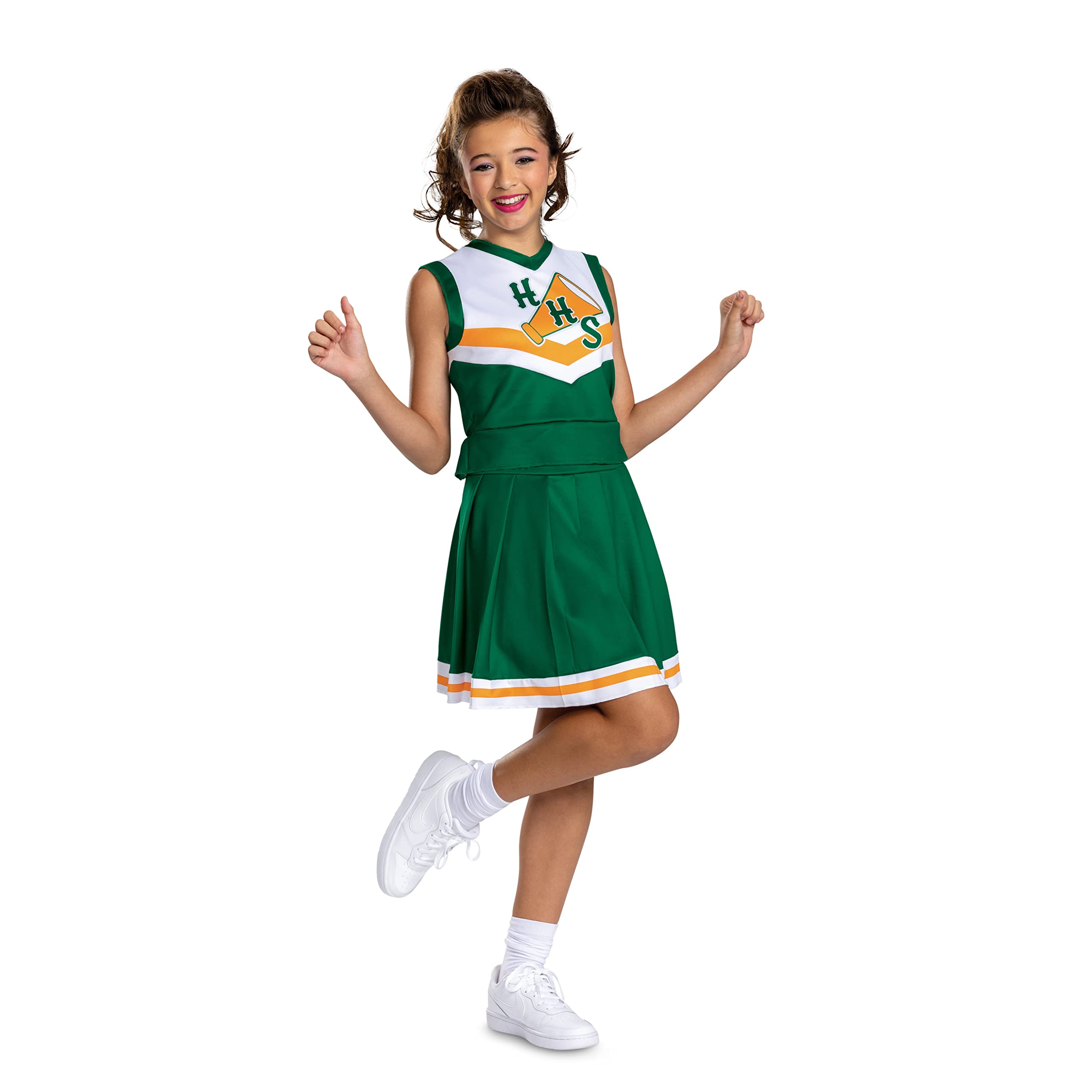 Disguise Hawkins Tigers Cheerleader Costume for Kids Official Stranger Things Costume Outfit Child Size Large 10-12