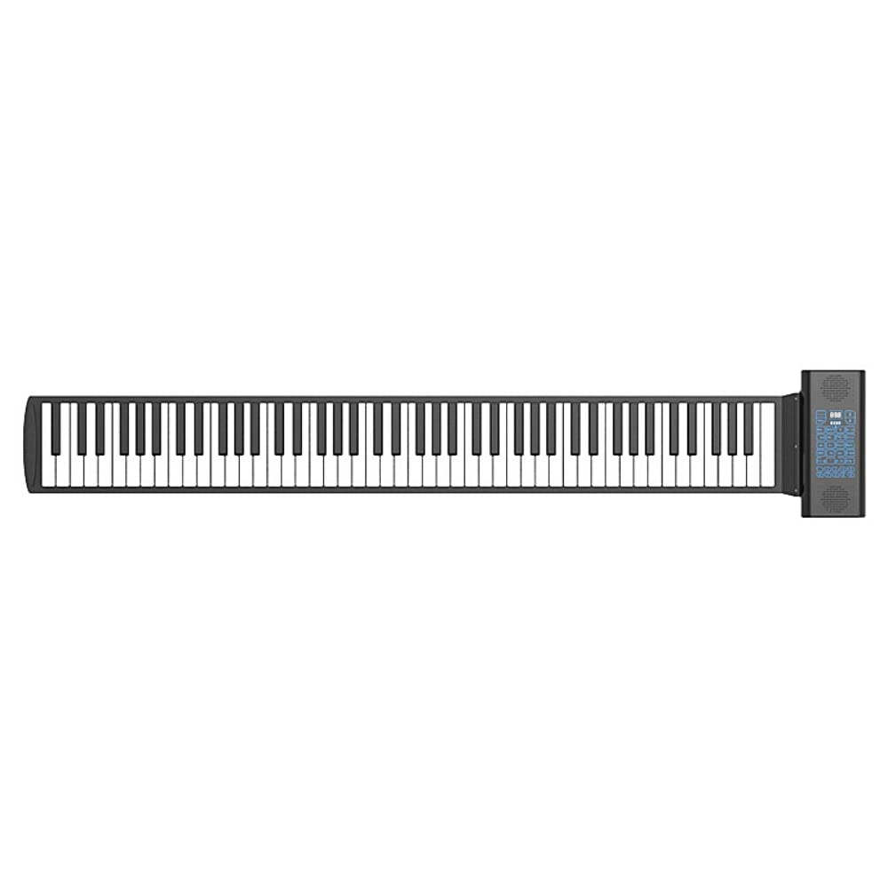 Portable 88 Keys Roll Up Piano with MIDI Output and Built-In Speaker Flexible Digital Electronic Keyboard - Record and Play