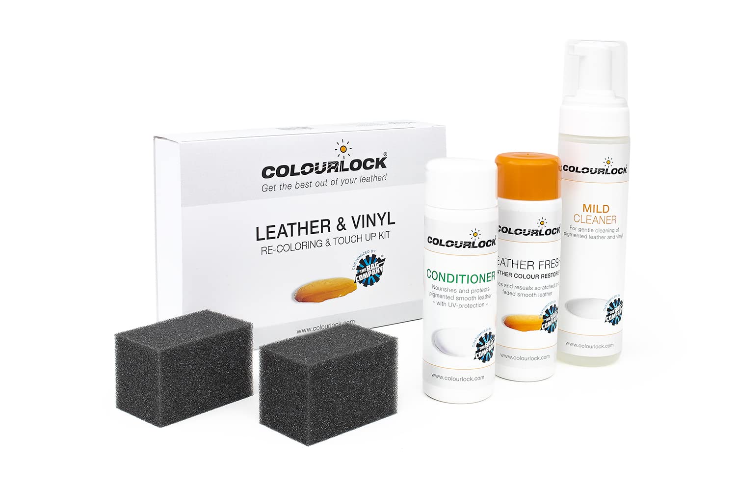 The Rag Company COLOURLOCK - Leather Vinyl ReColoring Touch Up Kit - Repair Minor Wear Marks and Fading on Pigmented Leat
