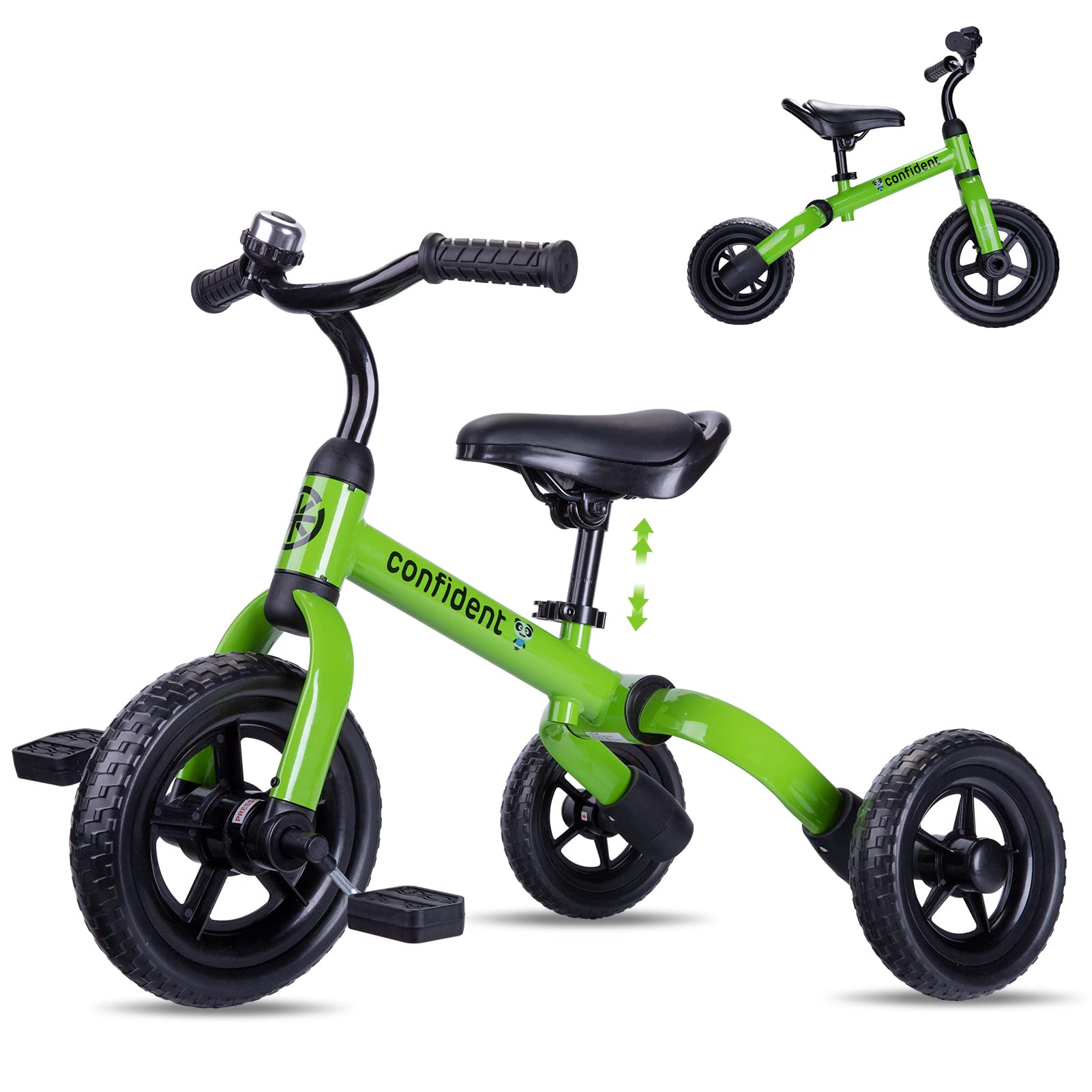 YGJT 3イン1 三輪車 幼児用 2歳 3歳 4歳 折りたたみ式 子供用自転車 調節可能なシートと取り外
