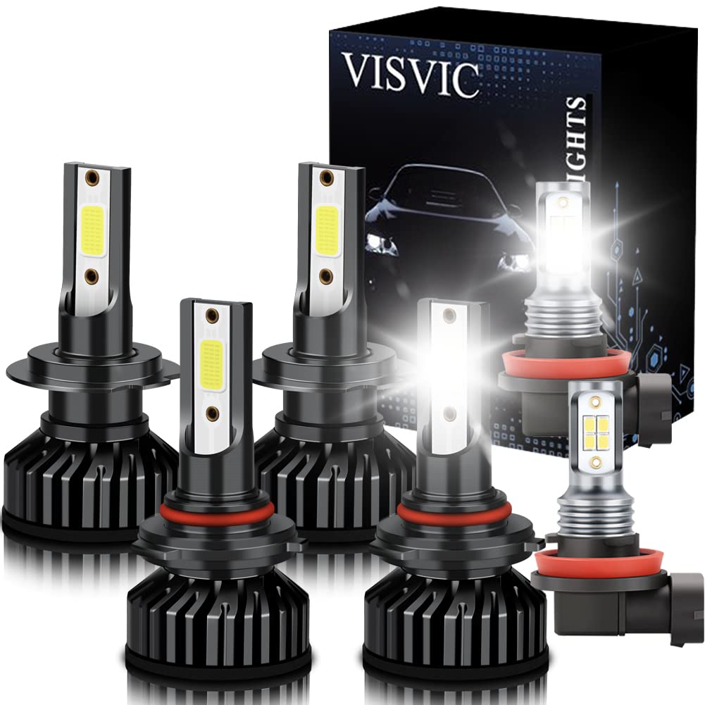 VISVIC Fit For SUBARU OUTBACK 2010-2014 LED Headlight Bulbs Conversion Kit 9005HB3 High Beam H7 Low Beam H11 Fog Light