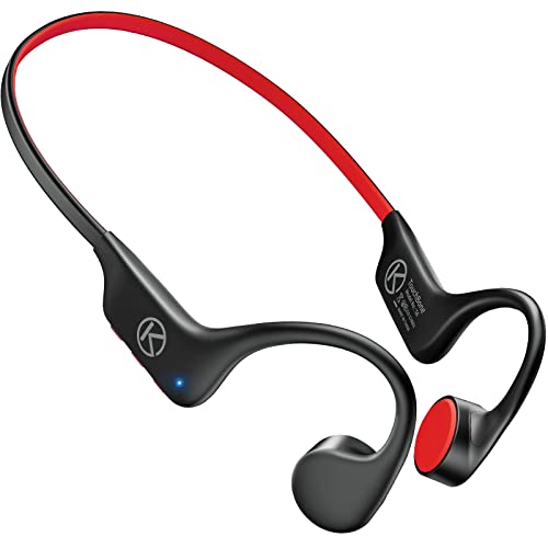 iKanzi Bone Conduction Headphones IP68 Waterproof Open-Ear Bluetooth Sport Headphones Built-in Mic Wireless Earphone