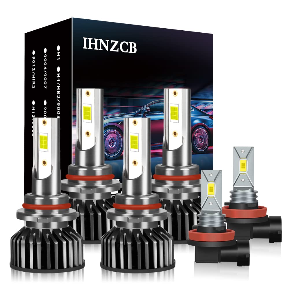 IHNZCB Fit For Toyota Corolla 2009-2013 LED Headlight Bulbs Combo 9005HB3 9006HB4 High Low Beam LED Bulbs H11 Fog Light Bu