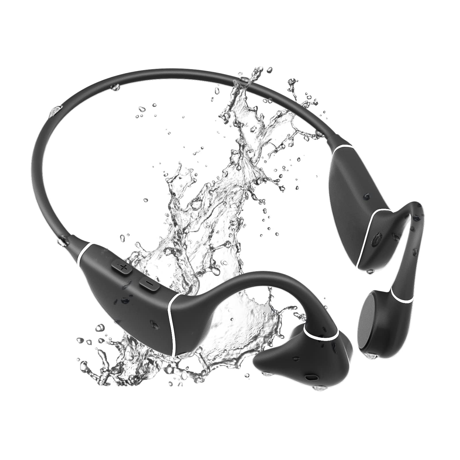 Bone Conduction Headphones Bluetooth 5.2 Wireless Open Ear Earphones IPX8 Waterproof Swimming Headset with MP3 8GB Flash Memo