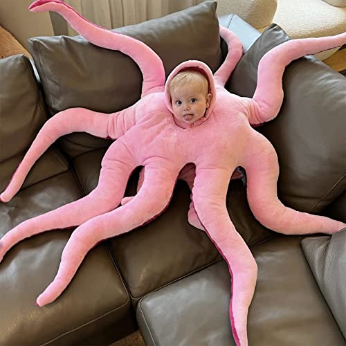 XKCL Baby Octopus Costume Giant Octopus Stuffed Animal Cute Octopus Wearable Baby Costume - Family Funny Dress Up Gift Boy G