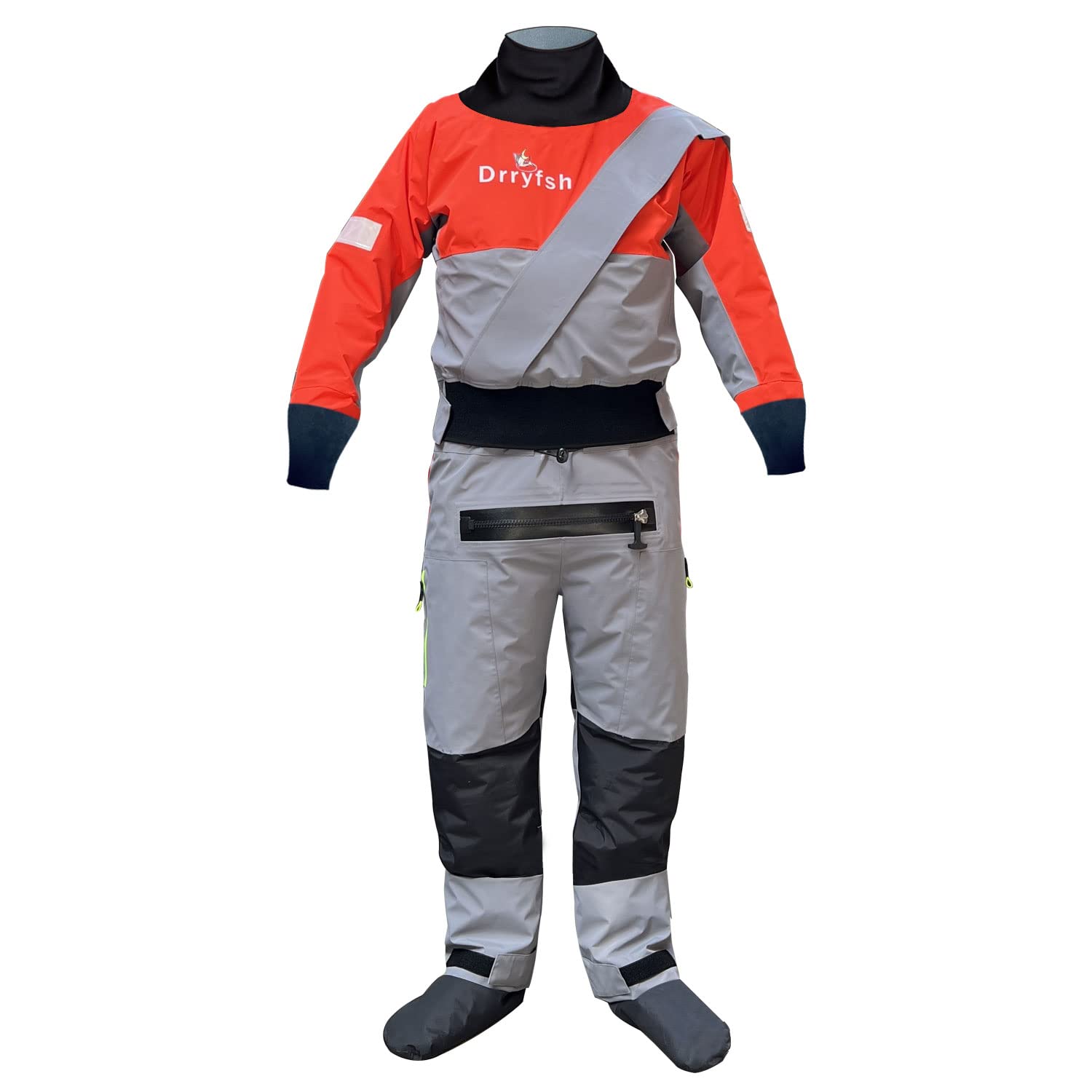 Mens Semi-Dry Suits with Neoprene Gaskets for Fishing Sailing PaddlingBoatingCrafting or ATV Sport in Cold Weather Neopren
