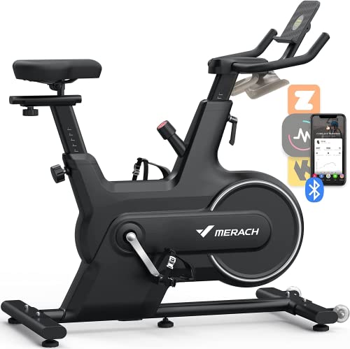 MERACH Indoor Cycling Bike Exercise Bike for Home with Magnetic Resistance Bluetooth Stationary Bike iPad Holder CC