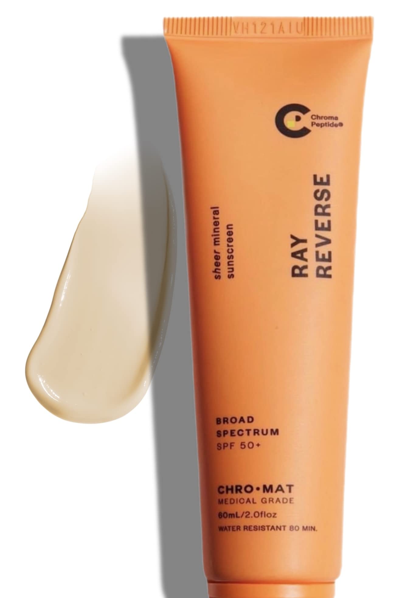 Chromat Ray Reverse SPF 50 Sheer Mineral Facial Sunscreen 2 fl oz. Skin Damage Reversing Sun Care Anti-Aging Tinted Mo