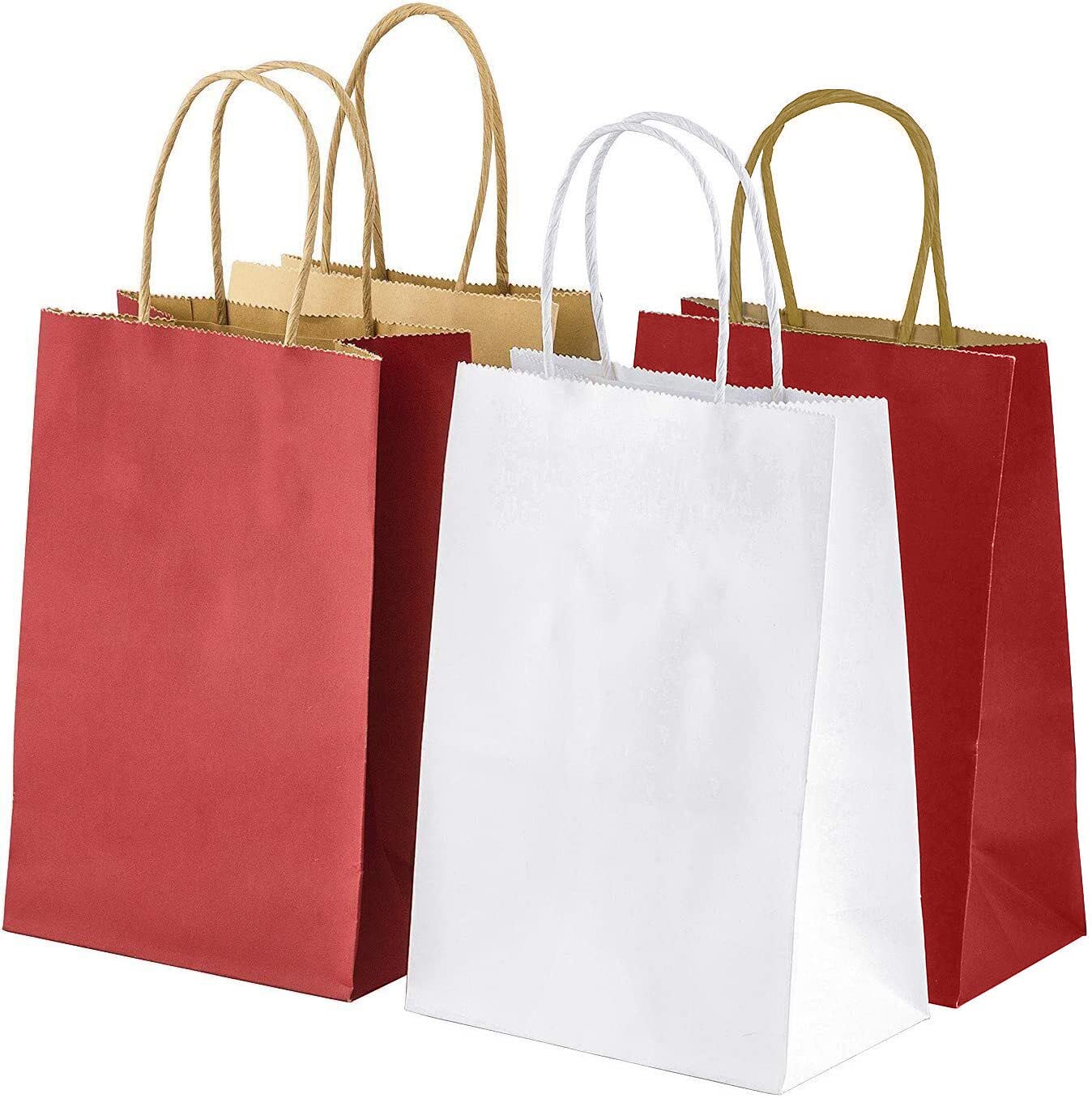 Elegant Supply Solid Print Holiday Gift Twisted Handles Kraft Paper Bags in Bulk Multipurpose use Suitable for Every Occasi