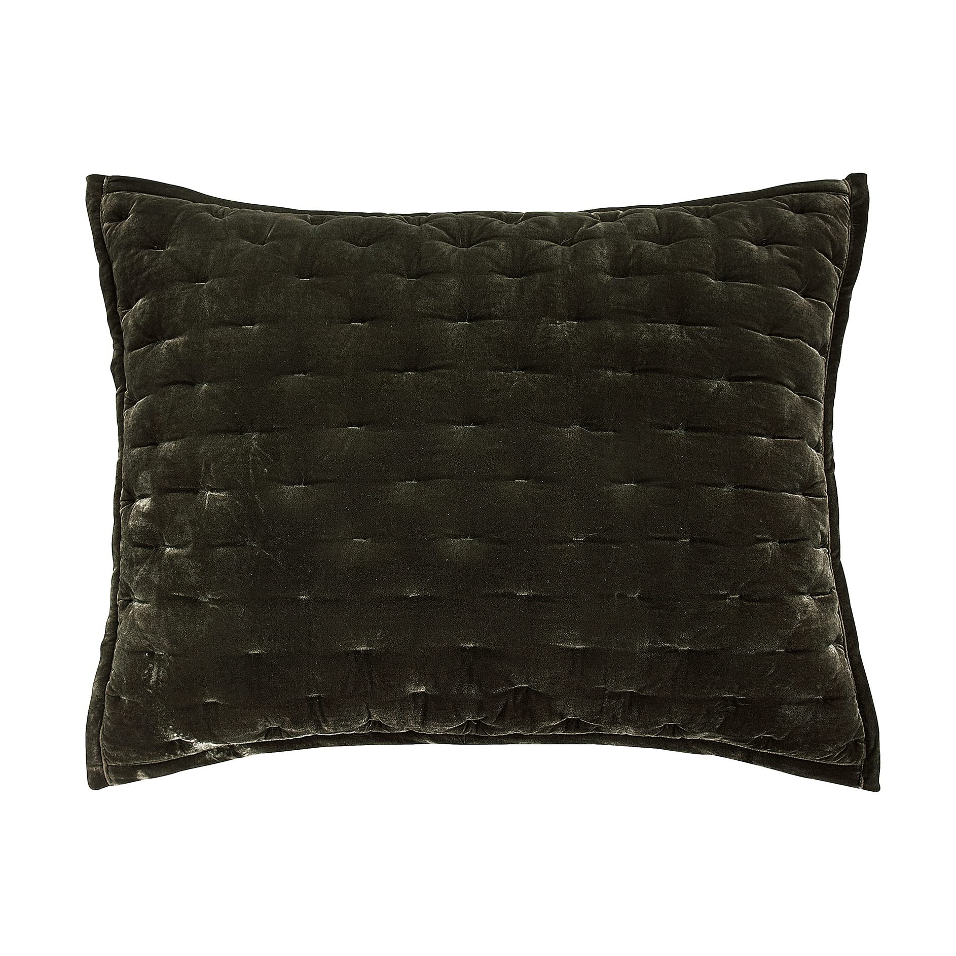HiEnd Accents Stella Faux Silk Velvet Pillow Sham King 21x34 inch Fern Green Romantic Western Modern Traditional Style Lu