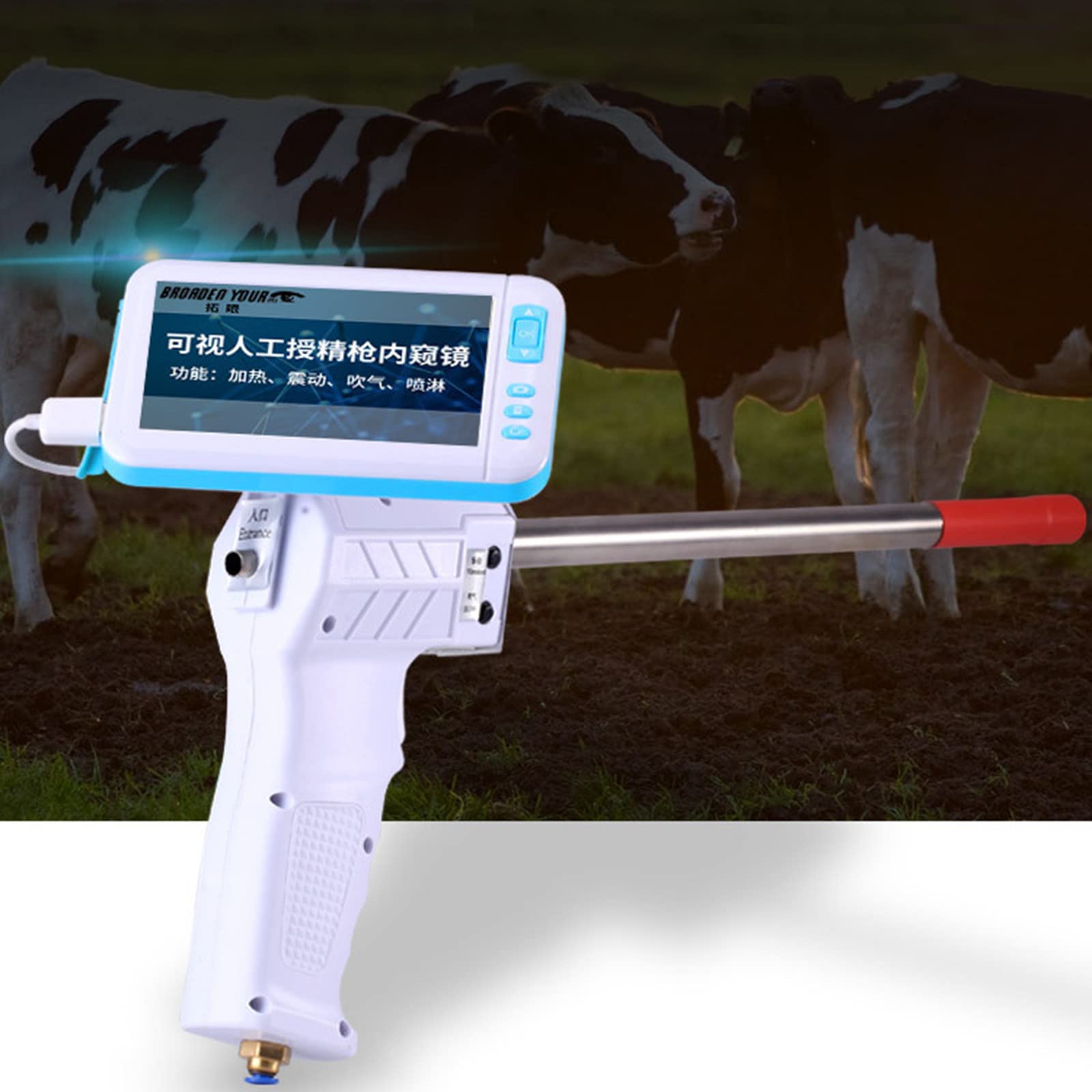 Ben Zhan Professional Artificial Insemination Gun with Visual LCD Screen Veterinary Insemination Tools for DogsPigsSheep
