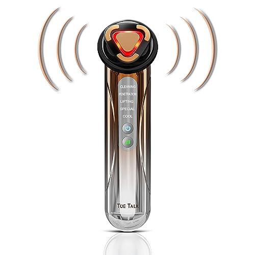 Radio Frequency Facial Machine - 5 in 1 Home Anti-Aging Skin Tightening Rejuvenation Skin Care Device Light Therapy for Wrin