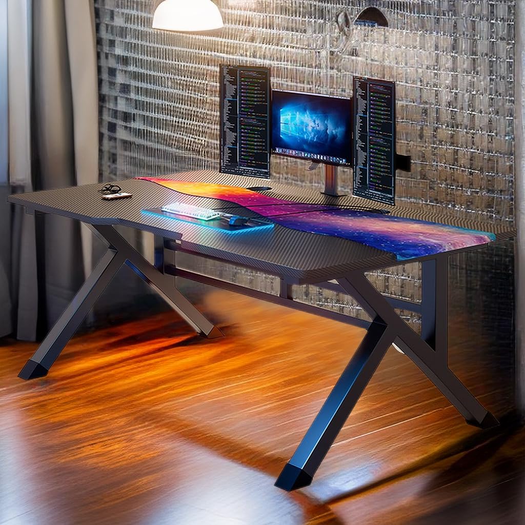 SHIMAKYO 32 Inch Gaming Computer Desk - Sturdy Small Home Office Desk with Ergonomic Design - Easy Assembly - PC Laptop Desk
