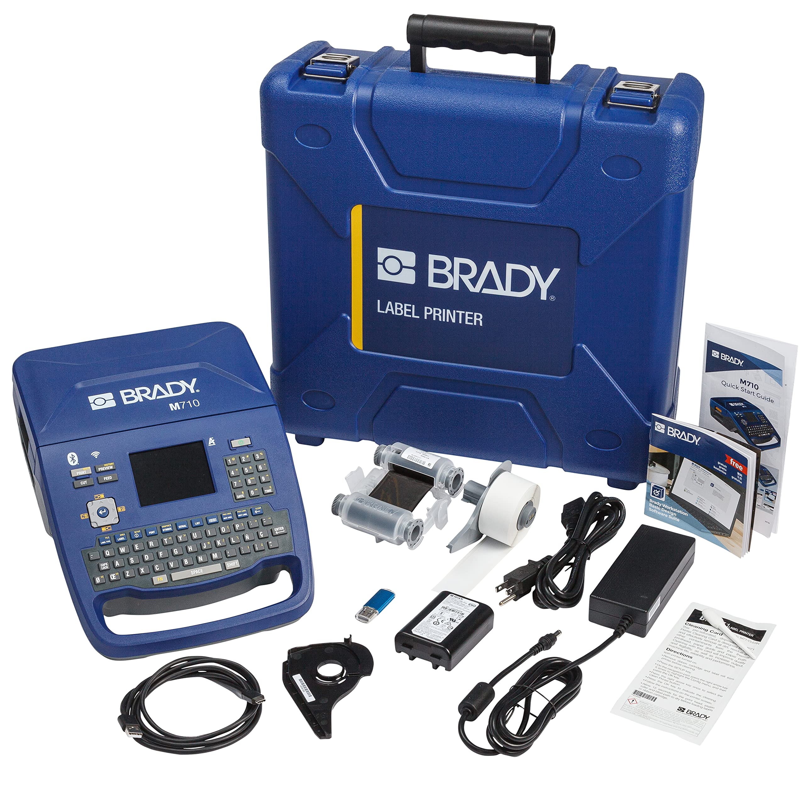Brady M710 Bluetooth Wi-Fi Portable Label Printer with Hard Case M710-WB-KIT. Fastest Most Advanced Portable Printer Tha