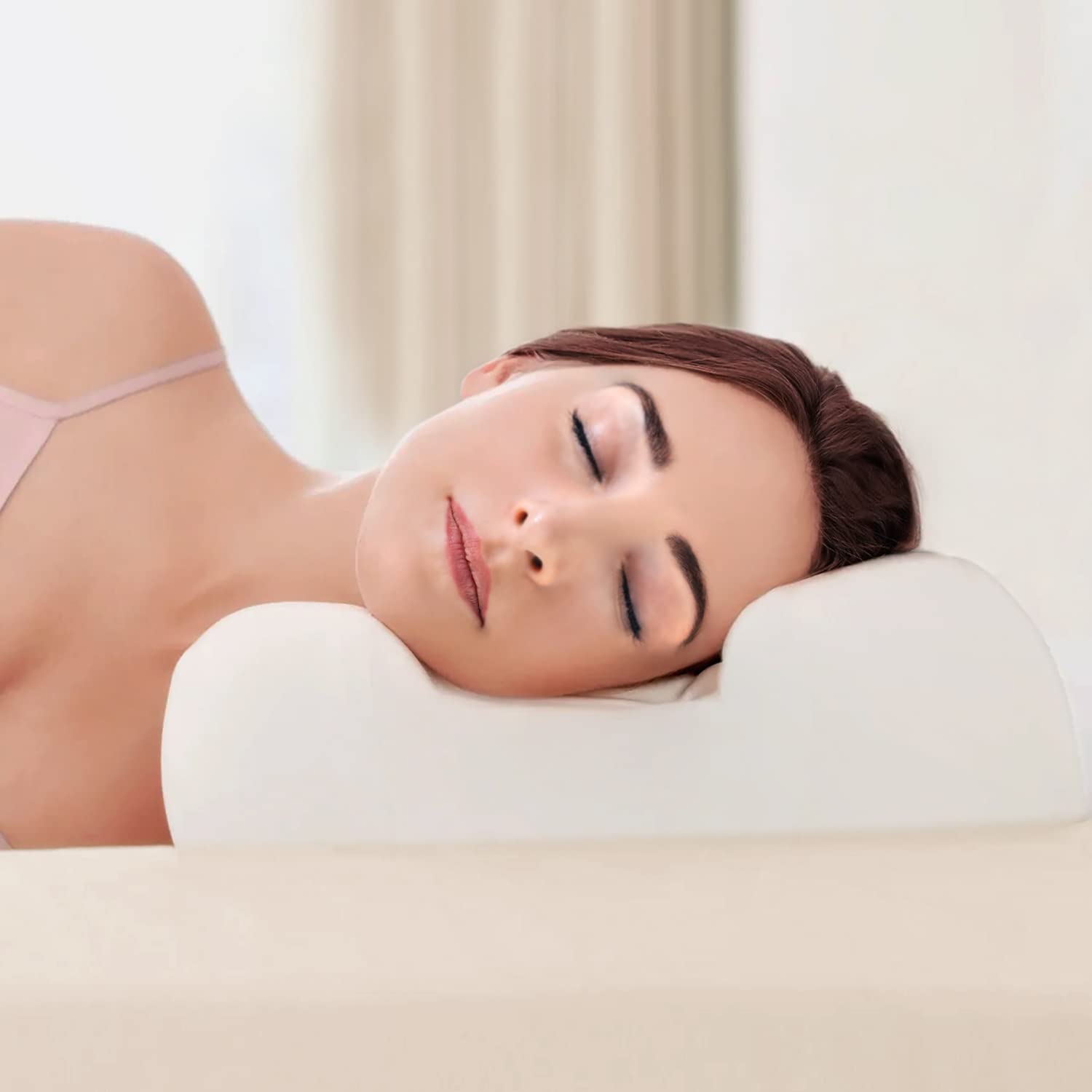 CASAROL Beauty Sleep Pillow Anti Aging and Anti Wrinkle Prevention Memory Foam Side Sleeper and Back Sleeping Healthy Skin