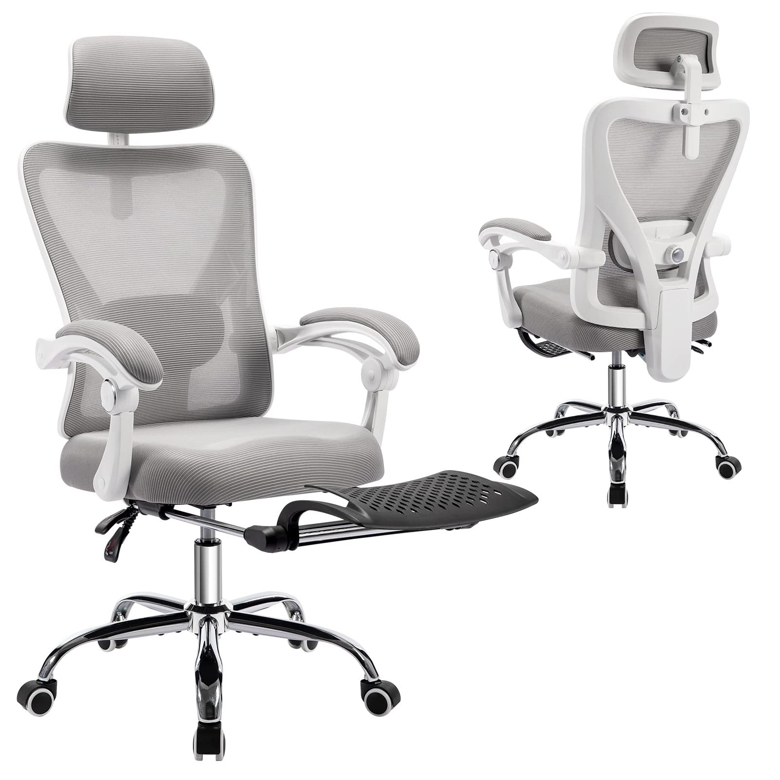 ACCHAR Ergonomic Office Chair Reclining Mesh Chair Computer Desk Chair Swivel Rolling Home Task Chair with Padded Armrests