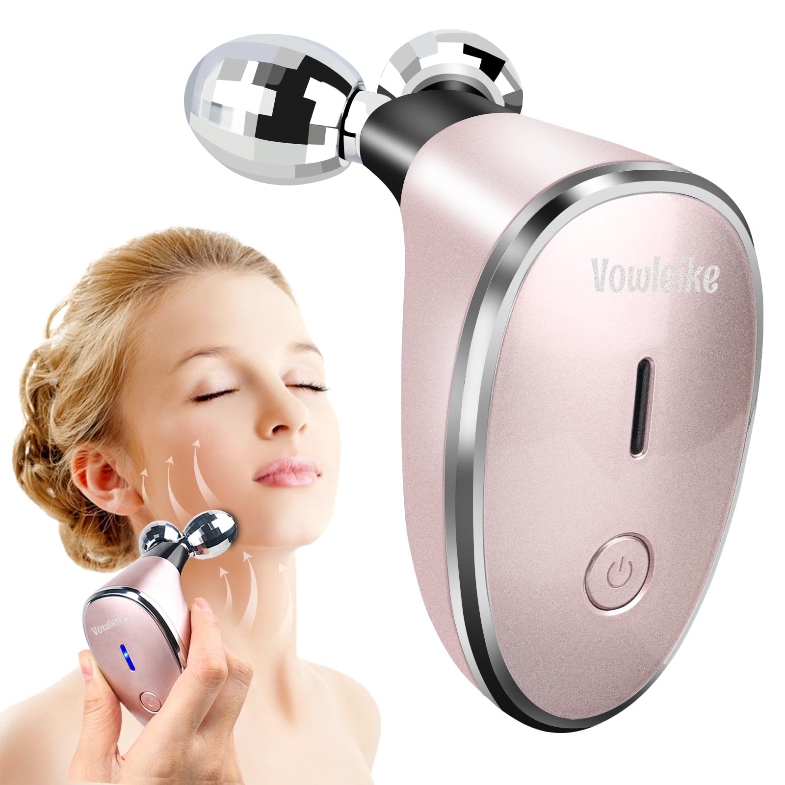 Microcurrent Facial Device Vowleike Electrical Face Lift Sculpting Tool with Stand Rechargeable Home-use Skin Lifting Tig