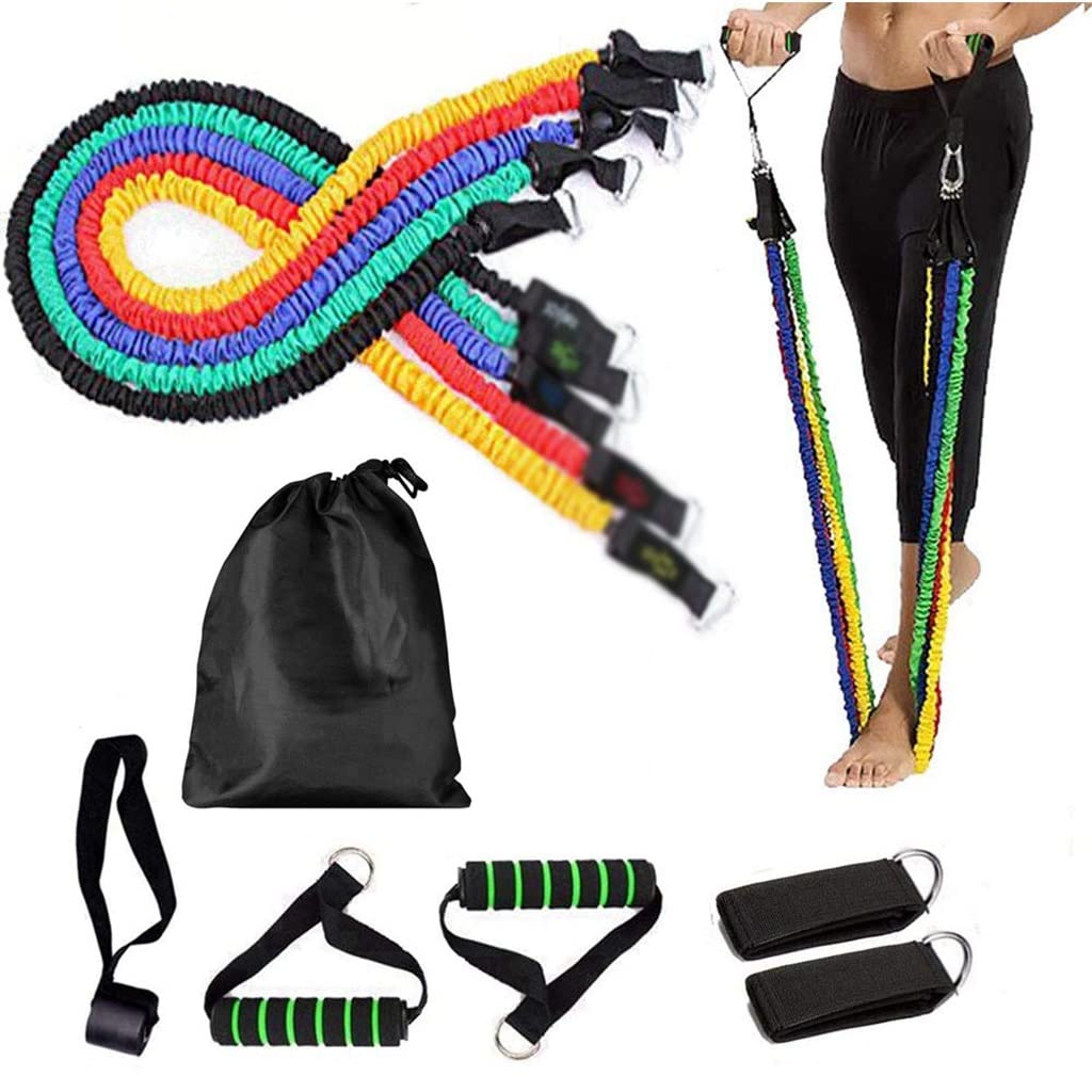 BHYQM Fitness Elastic Pull Up Resistance Bands Workout Set Exercise Yoga Rubber Pulling Loop Door Rope Gym Strength Training
