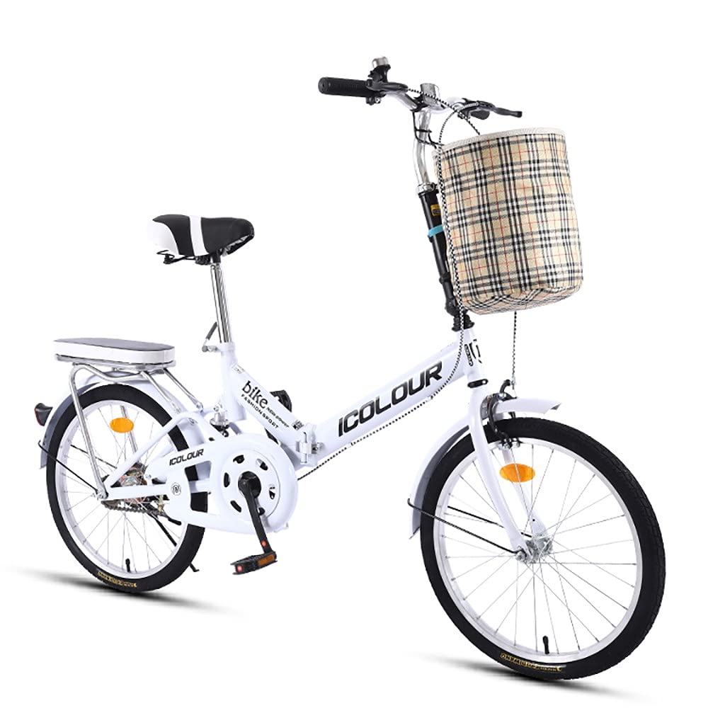 MADELL Bikes Folding City BikeMini Portable Student Comfort Speed Wheel Folding Bike for Men Women Lightweight Folding Casua