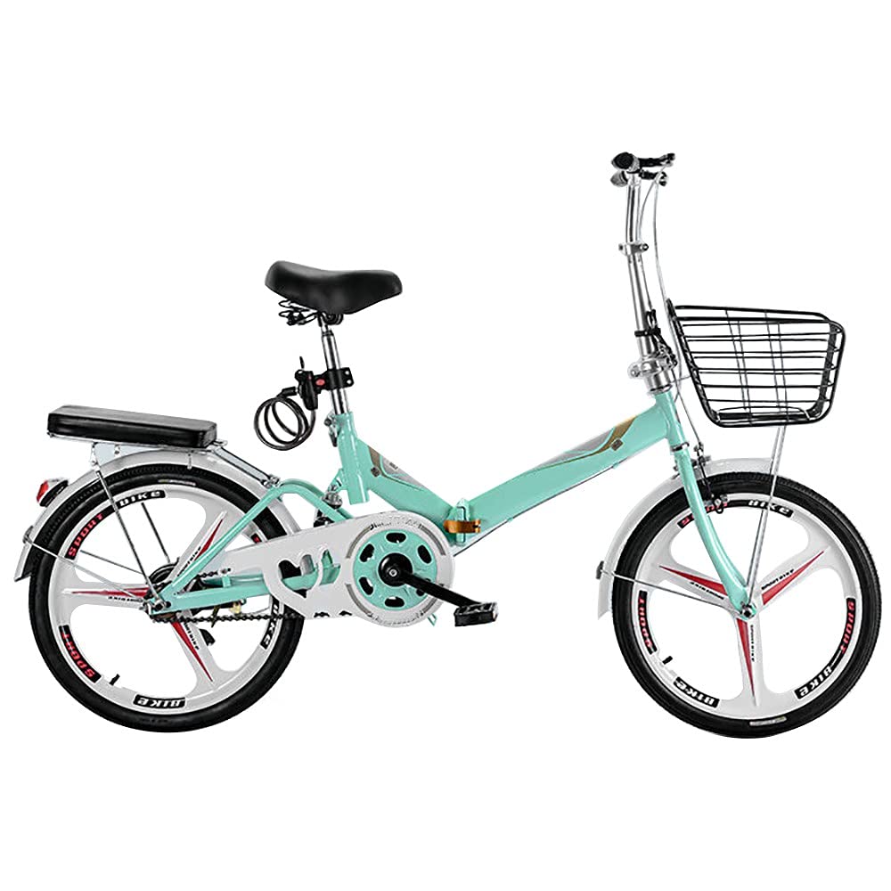 MADELL Bikes Folding City Bike Bicycle for Adults Lightweight Alloy Folding Bicycle City Commuter Variable Speed Bike Folda
